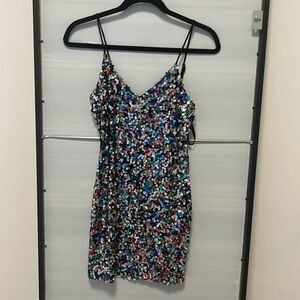 Santi sequin dress in MULTI. Superdown.